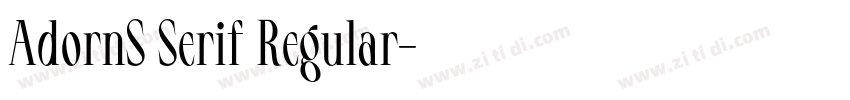 AdornS Serif Regular字体转换